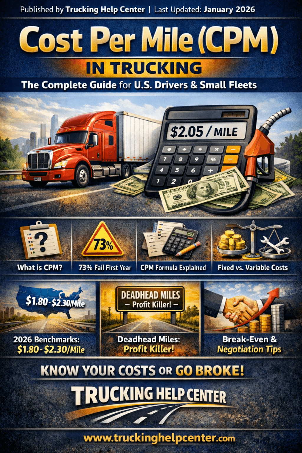 Cost Per Mile (CPM) in Trucking: The Complete Guide for U.S. Drivers & Small Fleets