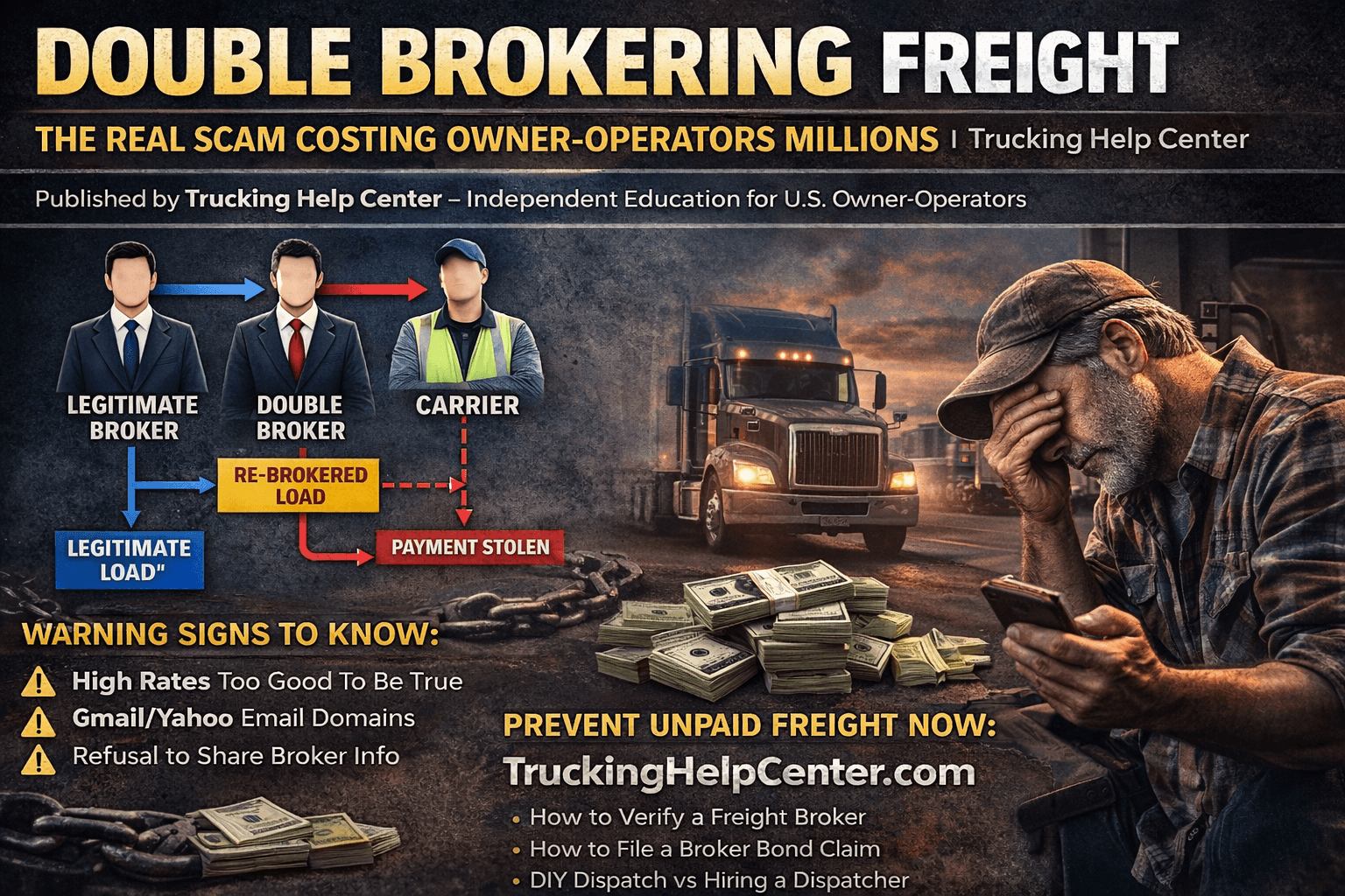 Double Brokering Freight: The Real Scam Costing Owner-Operators Millions (Trucking Help Center)