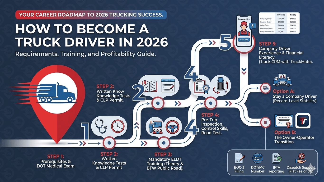 How to Become a Truck Driver in 2026: The Ultimate Career Roadmap