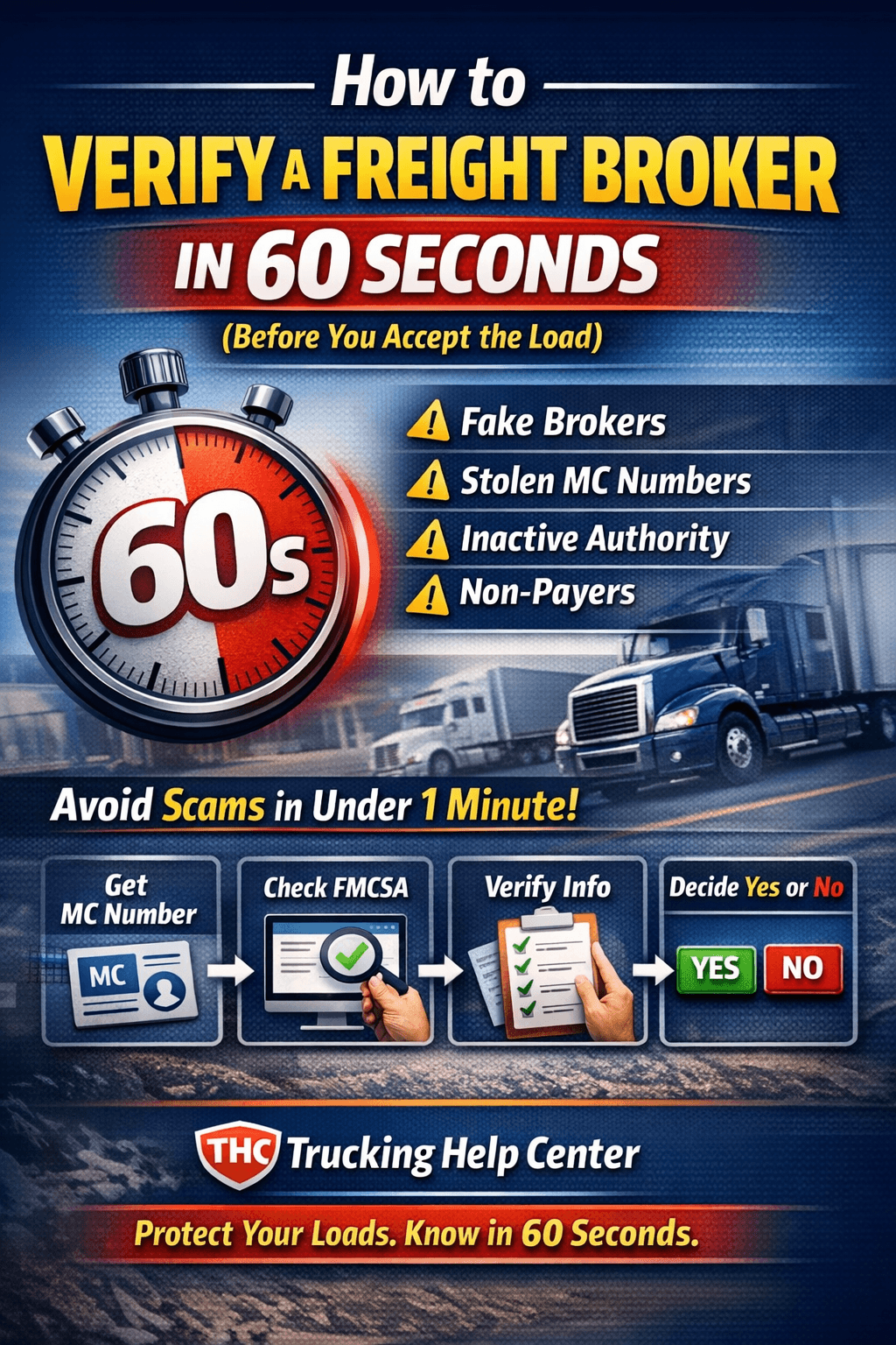 How to Verify a Freight Broker in 60 Seconds (Before You Accept the Load)